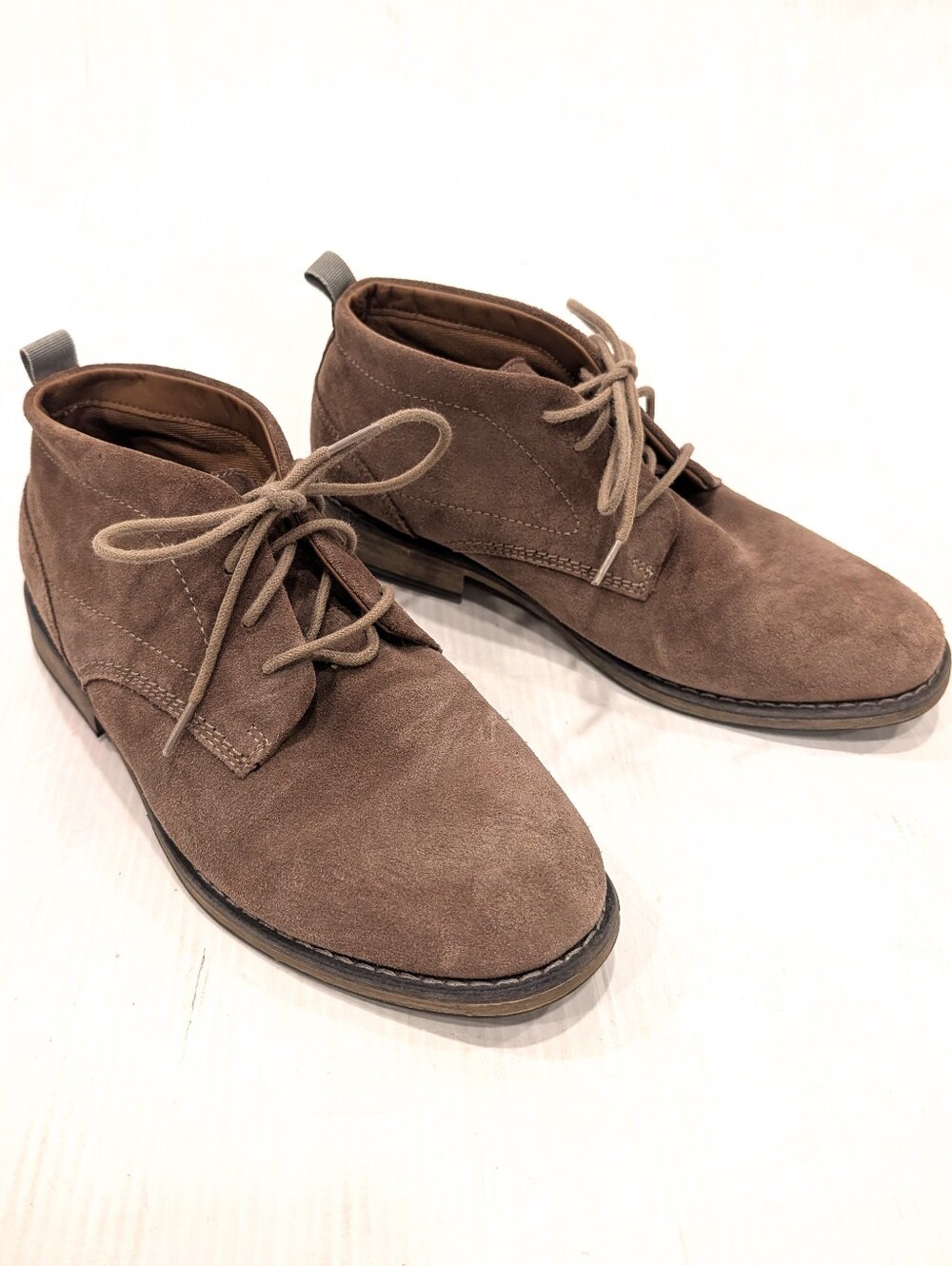 SONOMA Men's Suede Desert Lace-up Dress Boots Tan Brown Size 9.5